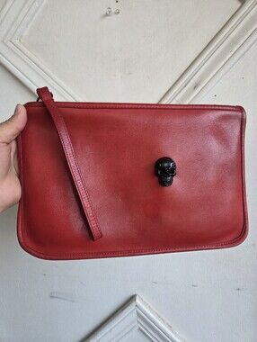 Vintage Coach NYC Red Slim Clutch Standard 9560 ❤️💋